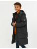 Threadboys Mantel Long-Line Puffer Jacket Hemington in Schwarz