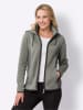Sieh an! Strickfleecejacke in anthrazit-meliert