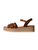 Oh! my Sandals Sandalen mit Keilabsatz aus Leder Braun