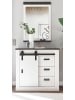 Furn.Design Garderoben-Set 2-teilig weiß Pinie, anthrazit, Kombination mit Kommode, Spiegel