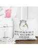 Mr. & Mrs. Panda 40x40 Kissen Chinchilla Blume mit Spruch in Weiß