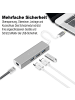 Inca INCA USB-C HUB Type-C-Hub X4: USB 3.0, Ethernet RJ45 Multiplexer in Silber