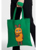 Logoshirt Schultertasche Baumwolltasche Die Sendung mit der Maus in grün