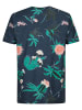 Petrol Industries T-Shirt mit Allover-Print Carbón in Blau