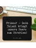 Mr. & Mrs. Panda Mauspad Spruch Friseur Talent mit Spruch in Schwarz
