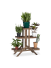 relaxdays Blumentreppe in Dunkelbraun - (B)83 x (H)82,5 x (T)28,5 cm