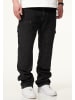 DAILY COTTON Jeans - DCPONTON Lange Carpenter Hose Straight-Fit Loose-Fit in Washed Black