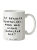 Mr. & Mrs. Panda Geschenktasse Spruch Ziehvater Held mit Spruch in Weiß