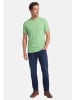Redmond T-Shirt Basic in Hellgrün / dunkelgrün