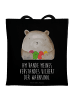 Mr. & Mrs. Panda Shopping Tasche Bär Gefühl mit Spruch in Schwarz