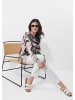 Alba Moda Modischer Pullover mit Allover-Print in stein / taupe / schwarz