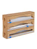 relaxdays Folienspender in Natur - (B)39 x (H)23,5 x (T)9 cm