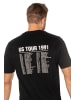 JP1880 Kurzarm T-Shirt in schwarz