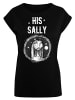 F4NT4STIC Extended Shoulder T-Shirt Disney Nightmare Before Christmas His Sally in schwarz