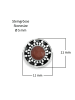 mantraroma 925er Silber - Ohrstecker (L) 11 x (B) 11 mm mit Karneol