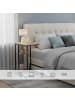 relaxdays Beistelltisch in Hellbraun/Schwarz - (B)40 x (H)60 x (T)30 cm