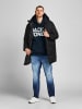 Jack & Jones Hoodie mit Logo Print JJECORP Kapuzen Pullover in Navy