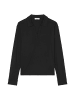 Marc O'Polo Longsleeve im Poloblusen-Stil in Schwarz