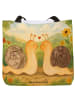 Mr. & Mrs. Panda Stofftasche Schnecken Liebe Design ohne Spruch in Weiß