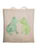 Mr. & Mrs. Panda Strandtasche Frosch Liebe ohne Spruch in Grau Pastell