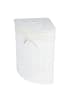NUXIO Eck-Wäschekorb ARCO, Bambus, 60 l in Weiß, (B) 35 x (H) 60 x (L) 35 cm