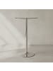 KADIMA DESIGN Stehtisch | Glas, 60x60x105cm, Rund, Silber, Chrom