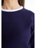 usha BLACK LABEL Damen Strickpullover in Marine Weiss
