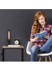 relaxdays 3 x Beistelltisch in Grau/ Schwarz