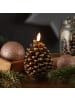 MARELIDA LED Kerze Tannenzapfen Echtwachs H: 13cm in braun