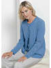 GOLDNER Kurzgröße:  Eleganter Herbstcardigan mit Rundhals in himmelblau