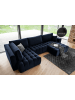 MF Design Bonita Recamiere Rechts in Navyblau -  (L) 175 x (B) 350 x (H) 92 cm