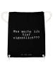 Mr. & Mrs. Panda Sportbeutel Was mache ich hier... mit Spruch in Schwarz