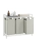 CALICOSY Wäschekorb SONGMICS in Hellgrau - (W) 92,5  x (H) 72  x (L) 33  cm