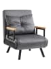 HOMCOM Schlafsofa-63L x 73B x 81H cm-Dunkelgrau