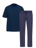 Ammann Schlafanzug Night & Home Cotton in Dunkelblau