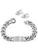 Adeliás Herren Armband – Panzerarmband aus Edelstahl 21,5 cm in silber