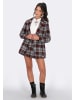 myMo ROCKS Women Blazer in burgundy check