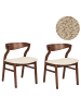 Beliani 2er-Set Esszimmerstuhl MAROA in Braun/Beige