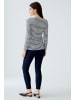 Oui Langarmshirt SUMIKO in dk blue white