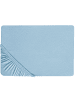 Beliani Bettlaken HOFUF in Blau - (W) 90 x (H) 25 x (L) 200 cm