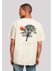 F4NT4STIC Heavy Oversize T-Shirt Oversize Escape Discover the World Tree Birds in sand