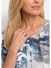 GOLDNER Viskoseshirt mit femininem Paisley-Print in blau / grau / gemustert