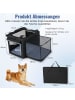COSTWAY Hundebox faltbar in Schwarz