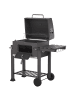 Beliani Holzkohlegrill PAVLOF in Grau - (W) 79 x (H) 107 x (L) 49 cm