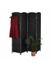 relaxdays Paravent in Schwarz - (B)160 x (H)170 cm