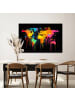 MuchoWow Leinwand Bilder Graffiti-Weltkarte