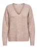 JACQUELINE de YONG Fein Strickpullover Pullover V-Neck JDYELANORA Longsleeve Sweater in Rosa