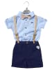 Little Gent 4tlg Set Frühling, Sommer in hellblau navy