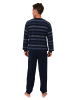 NORMANN Langarm Schlafanzug Frottee Bündchen - 86753 in navy