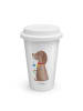 Mr. & Mrs. Panda Coffee To Go Becher Hund Blume ohne Spruch in Weiß
